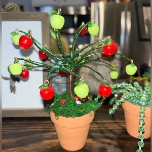 Handmade Apple Tree Decoration - Red and Green